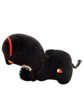 Vintage Black Bull 1968 Made in Japan Kamar Stuffed Animal RARE Read